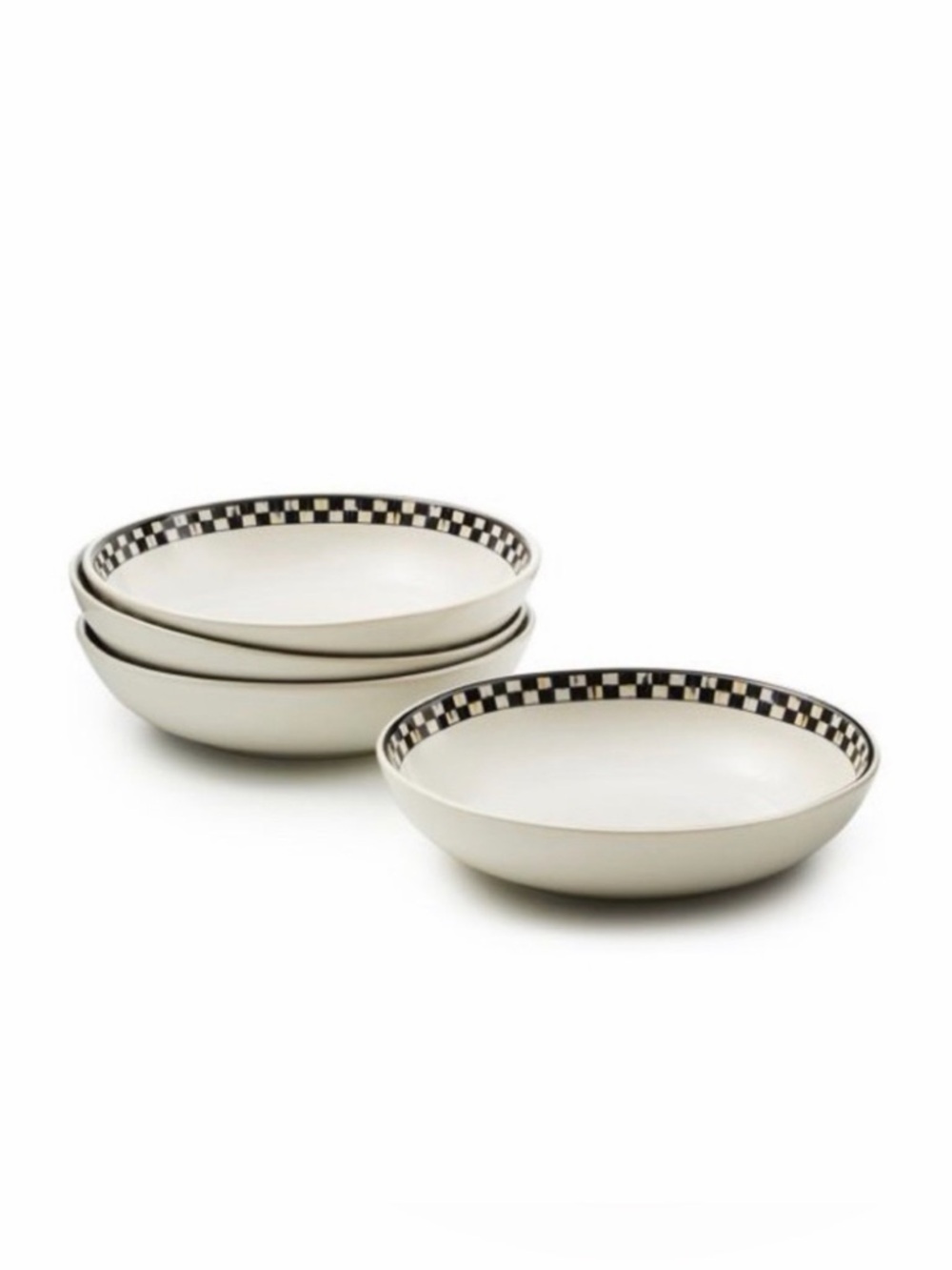 MacKenzie-Childs Courtly Check Everyday Pasta Bowls, Set Of 4